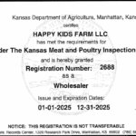 Kansas Meat and Poultry Wholesaler Registration